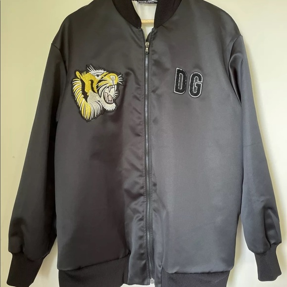 Dolce and Cabbana Other - DOLCE & GABBANA Bomber Jacket Size 42 / 14 BNWT RRP $1,500 Tiger Black Lined